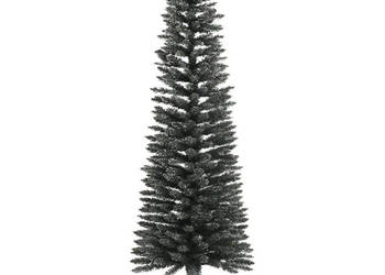 Sztuczna smukła choinka ze stojakiem zielona 120 cm PVC WM-345183