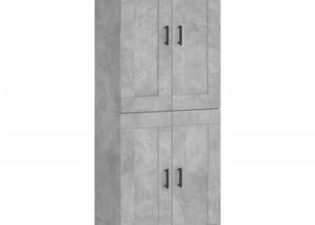 Witrynka szarość betonu 695x34x180 cm materiał drewnopochodny WM-3199693