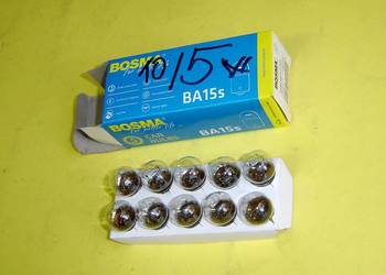 Żarówka BA 15s TRADYCYJNA dwuwłóknowa 12V 10/5W mała bańka 10 szt. NOWE