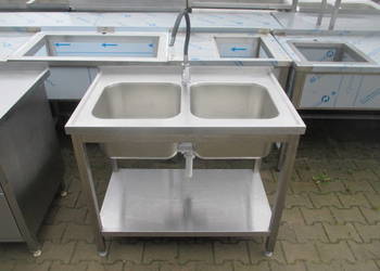 Zlew Gastronomiczny 2 Komorowy Z Półką 100/60/85