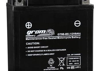 Akumulator motocyklowy GROM GT9B-B 12V 9Ah 120A L+