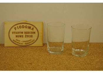 Komplet 2 wysokich szklanek typu long drink – szkło użytkowe vintage