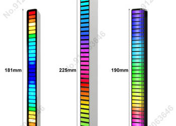 Oświetlenie RGB 32 diody, sterowane dźwiękiem, USB z podstaw