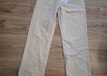 Świetne jasne NOWE jeansy Zara boyfriend proste jasne 34 bawełna