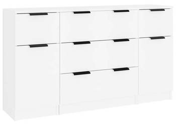 3-cz. zestaw szafek biały materiał drewnopochodny WM-3115820