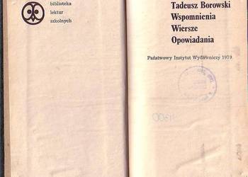 (0622) WSPOMNIENIA WIERSZE OPOWIADANIA – TADEUSZ BOROWSKI