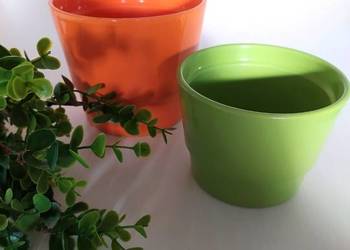 Komplet 2 szt. doniczka osłonka ceramiczna