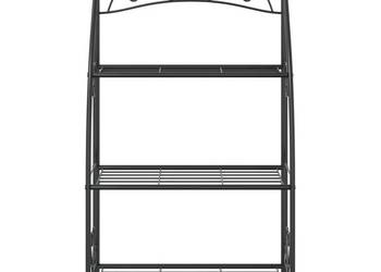 vidaXL Stojak na kwiaty, czarny, 56x30x96 cm, stal(SKU:319353)