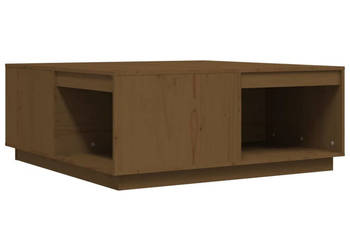 Stolik kawowy miodowy brąz 100x101x405 cm lite drewno sosnowe WM-814522