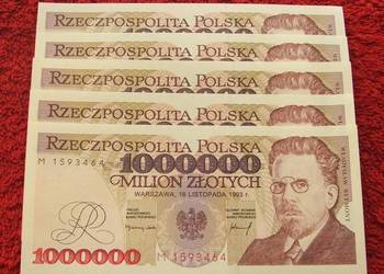 POLSKA PRL 1000000 ZŁ WŁADYSŁAW REYMONT (2) Banknot UNC