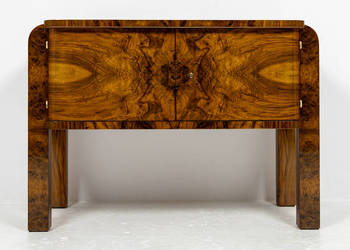 Komoda Art Deco 1930-1939 Orzech Korzeń Antyk Stara Dostawa Po Renowacji