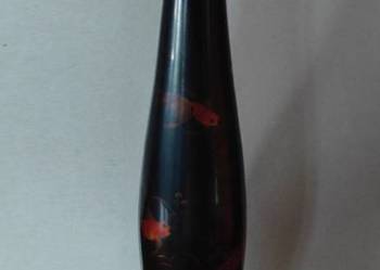 wazon flakon japoński koreański z laki ryby rośliny kolekcjonerski prl vint