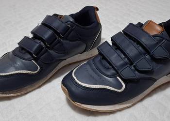 Buty sportowe, chłopięce na rzepy, Inextenso, 34, 21,5cm, granatowe (Obuwie