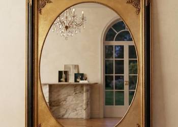 Ogromna pałacowa stara drewniana rama do obrazu lub lustra 108/140 cm