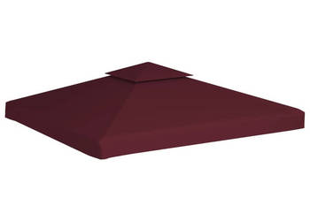 Zadaszenie altany 2-poziomowe 310 g/m² 3 x 3 m bordowe WM-44757