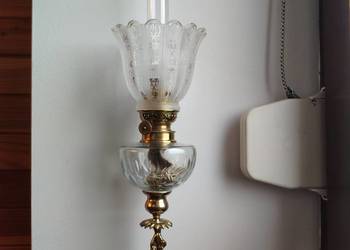 Stara mosiężna lampa naftowa BACCARAT XIX w n77
