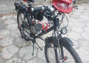 Sprzedam tanio fajny rower górski z silnikiem benzynowym 2t Kit 50cc sprawn