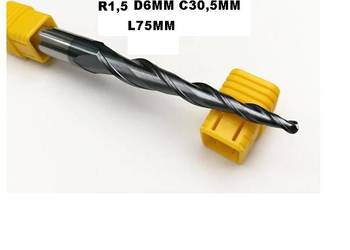 frez stożkowy kulisty 3mm tappered ball nose weglik cnc