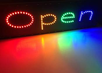 Szyld diodowy OPEN 67x20cm NOWA Producent.