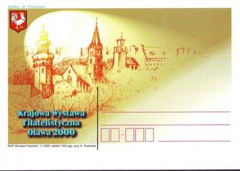 Kart. Poczt. K. Wyst. Filat. - Oława 2000 **