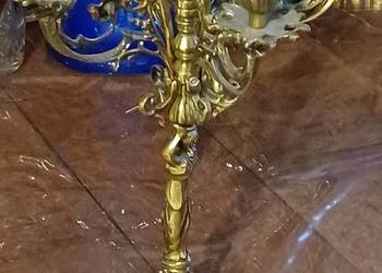 W POZNANIU KUPNO 2 KILOGRAMOWY Z FIGURA KOBIETY MOSIĘZNY SWIECZNIK BAROKOWY