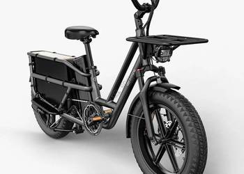 Elektryczny rower cargo Fiido T2 typu longtail Fatbike Grey 2025