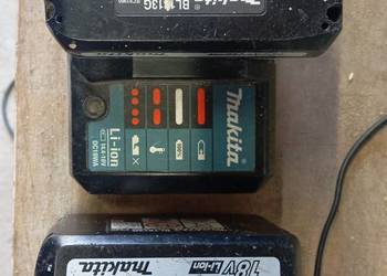 Dwa akumulatory Makita BL1813G 18V 1.3 Ah + ładowarka