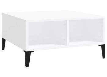 Stolik kawowy biały 60x60x30 cm materiał drewnopochodny WM-805986
