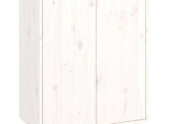 Szafka na buty biała 60x35x80 cm lite drewno sosnowe WM-813531