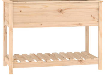 Donica z półką 1115x54x81 cm lite drewno sosnowe WM-823787