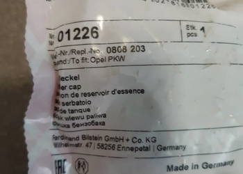 Korek wlewu paliwa FEBI BILSTEIN 01226  opel,volvo Korek wlewu paliwa FEBI BILSTEIN 01226  opel,volvo