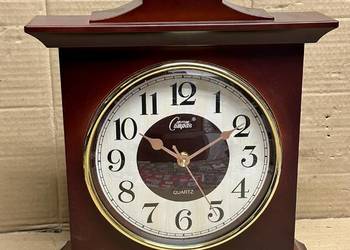 Zegar kominkowy duży brązowy