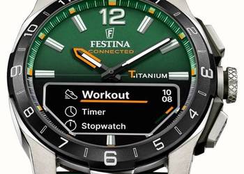 Festina Connected D F23000/2, smartwatch hybryda, tytan, szafir, jak nowy