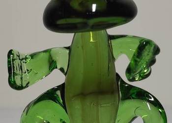 Szklana żaba ze szkła kolorowa szkło artystyczne figurka vintage 7 cm