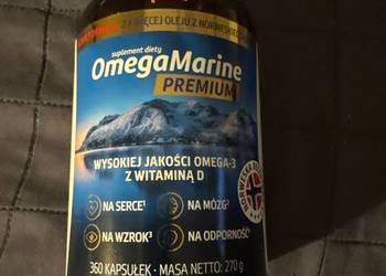 OmegaMarine Premium + Nowa Formuła 360 kaps – Omega-3 + D – TA