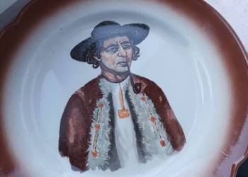 Patera talerz porcelana Heczko unikat góral z Wisły