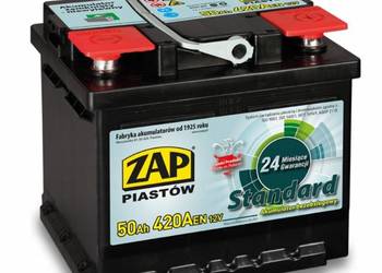 Akumulator ZAP Standard 50Ah 420A PRAWY PLUS