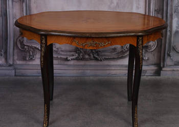 -ARTexpert- Pałacowy stół stolik kawowy Ludwik intarsja