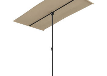 Parasol ogrodowy na aluminiowym słupku 180x110 cm taupe WM-47331