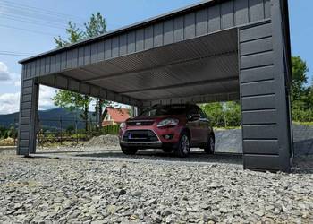 Ładny CARPORT | ALTANA na pojazd | Garaże Garaż Blaszany- Maj-Blach