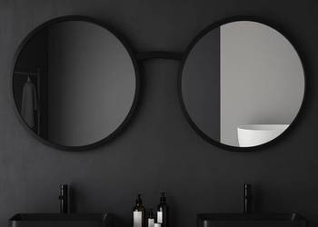 Zestaw luster okrągłych kot w okularach mdf - OKULARY