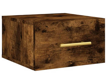 Wisząca szafka nocna przydymiony dąb 35x35x20 cm WM-829798
