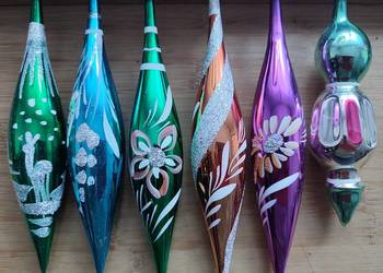 Ozdoby choinkowe - PRL 32 sztuki