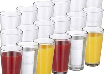 RELAXDAYS Zestaw 18 szklanek do picia, grube szkło, 500ml