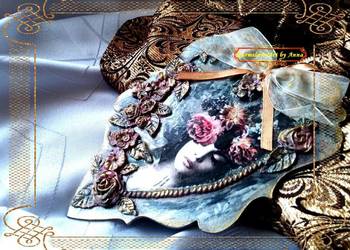 Obrazek zawieszka ozdoba decoupage rękodzieło prezent