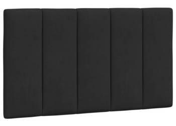 Poduszka na wezgłowie czarna 90 cm aksamitna WM-374651