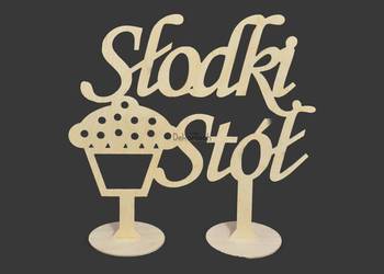 Napis na stół / podpis / dekoracja / wesele /przyjęcie