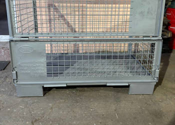 Gitterbox TUV Paleta ładunkowa skrzyniowa osiatkowana z otwieraną klapą bo…