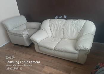 kanapa 3-2-1 skóra meble stan bardzo dobry