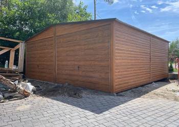 Garaż blaszany 6x5 / kolor / dwuspad / poziom / profil